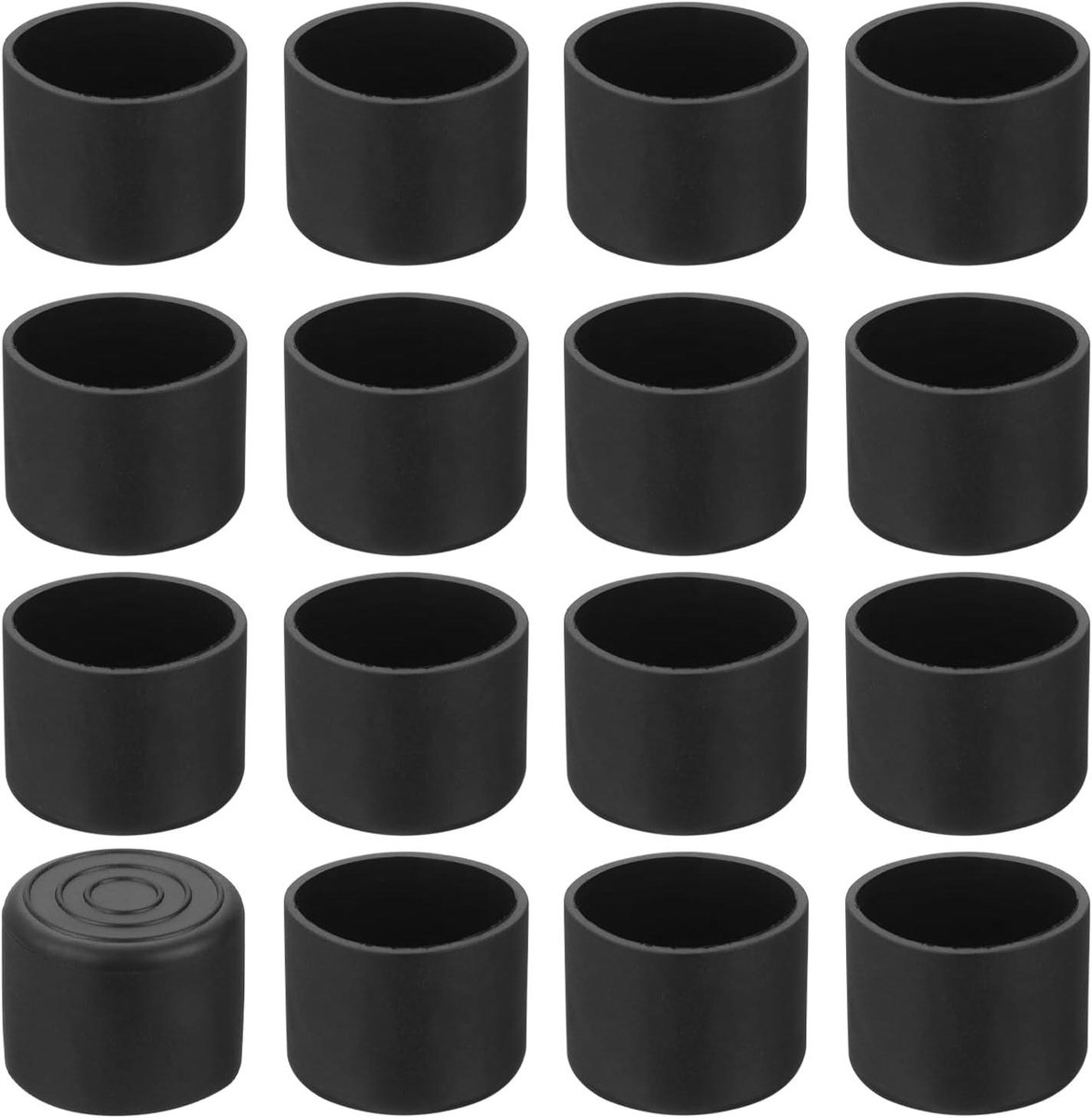 Stoelpootdoppen 28 mm - Set van 36 - Antislip Eindkappen - Zwart - Meubelbescherming.