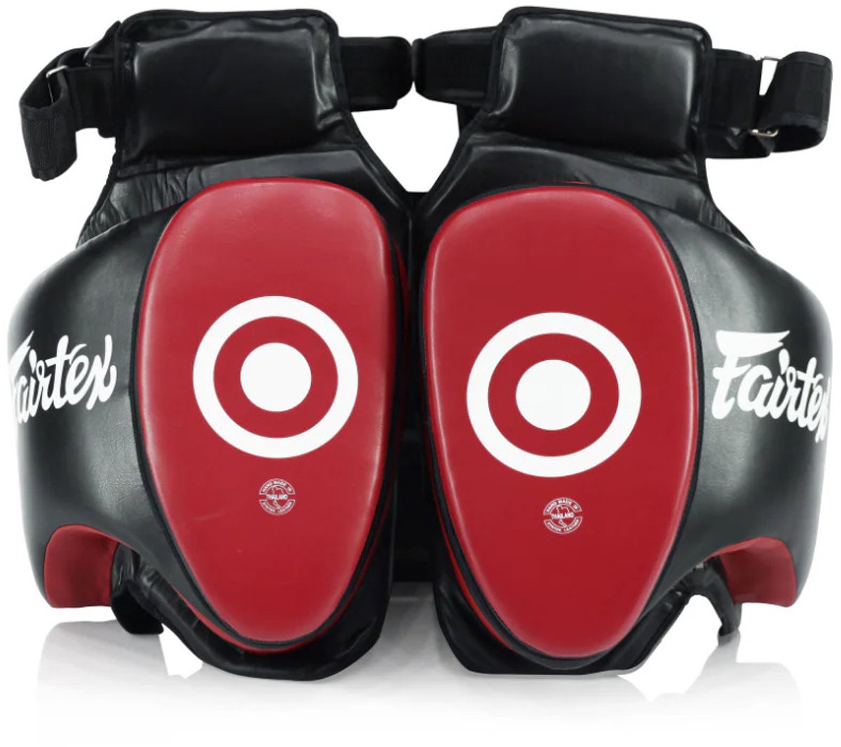 Fairtex TP5 Ultra Lite Thigh Pad - Zwart/Rood - One size