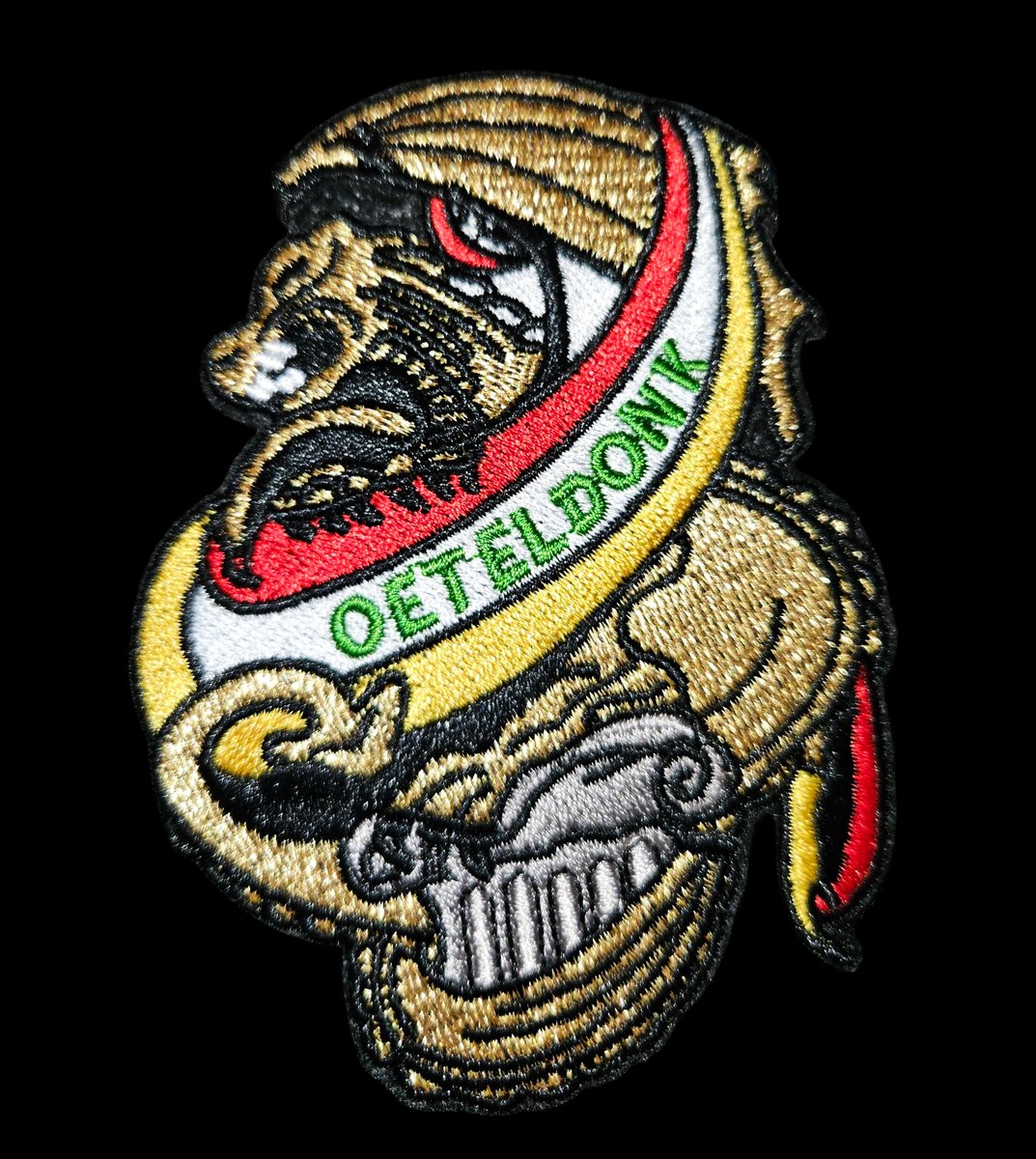 Carnavalsembleem gouden draak klein
