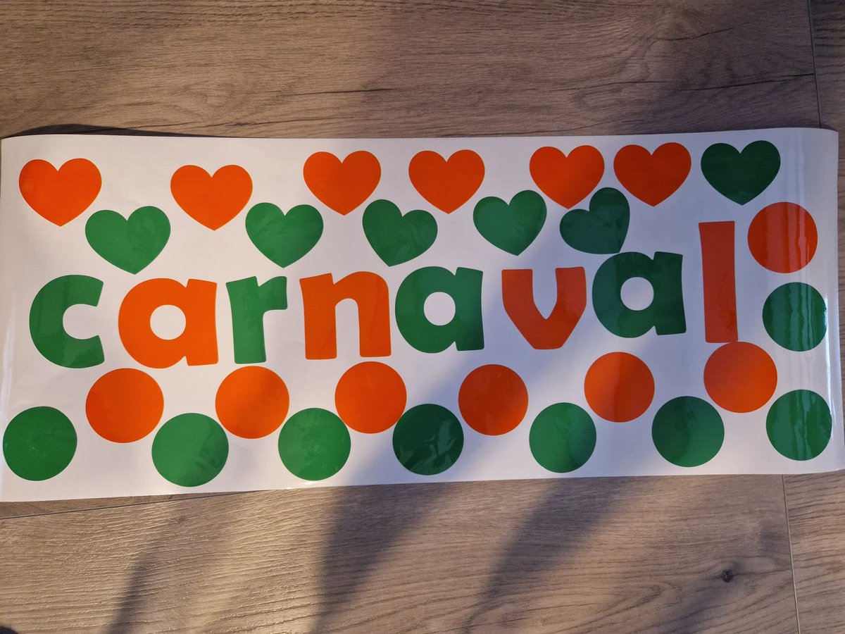 Herbruikbare statische raamsticker CARNAVAL
