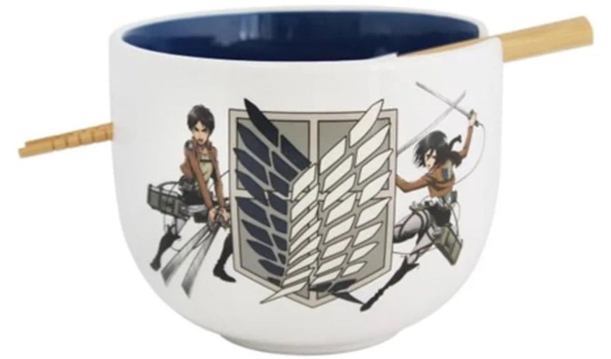 Just Funky Attack on Titan Ramen Bowl met Chopsticks Survey Corps 414 ml Kitchen- and Tableware