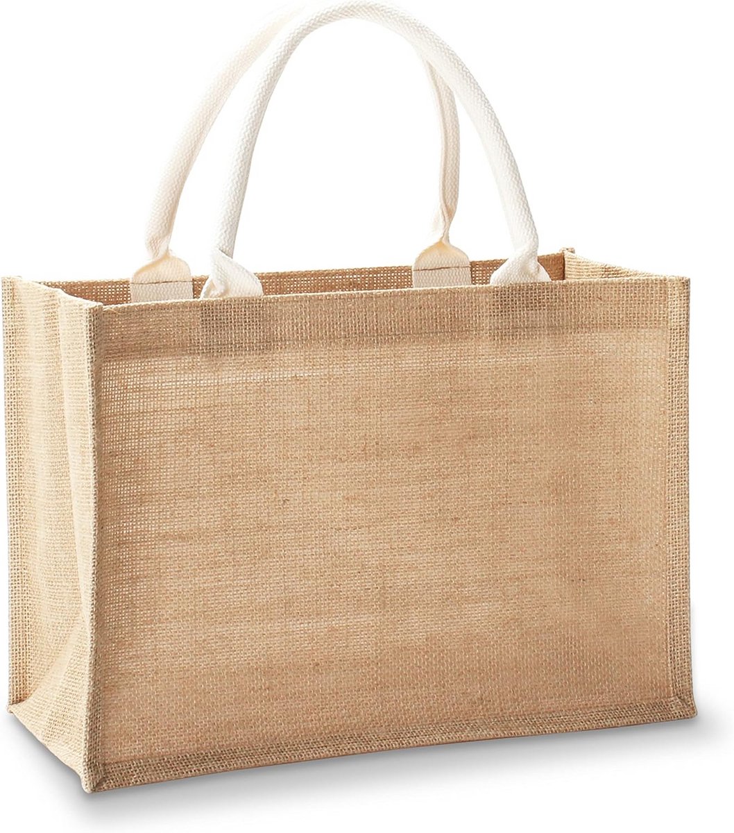 Grote Herbruikbare Canvas Tas met Rits - Stevige Shopper en Boodschappentas