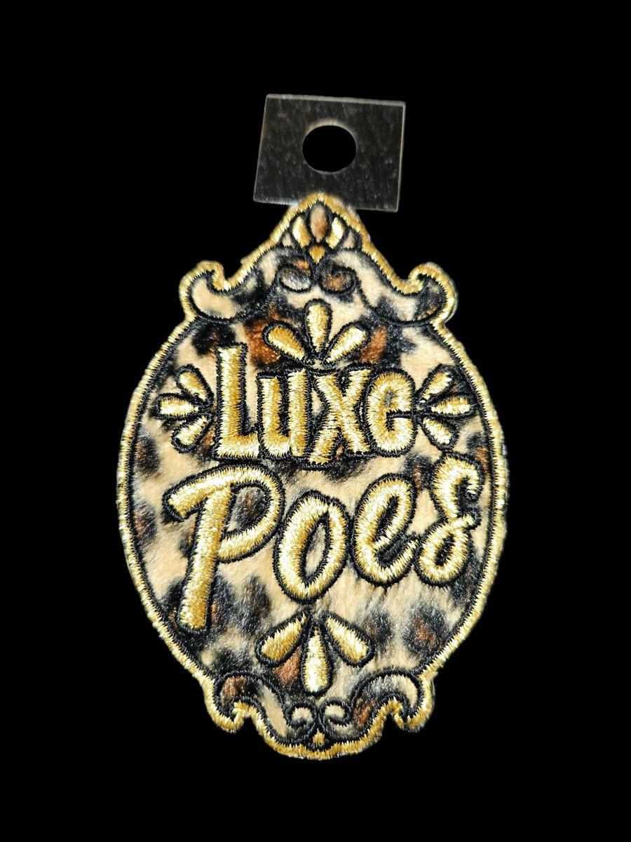 Carnavalsembleem Luxe poes panterbont/goud
