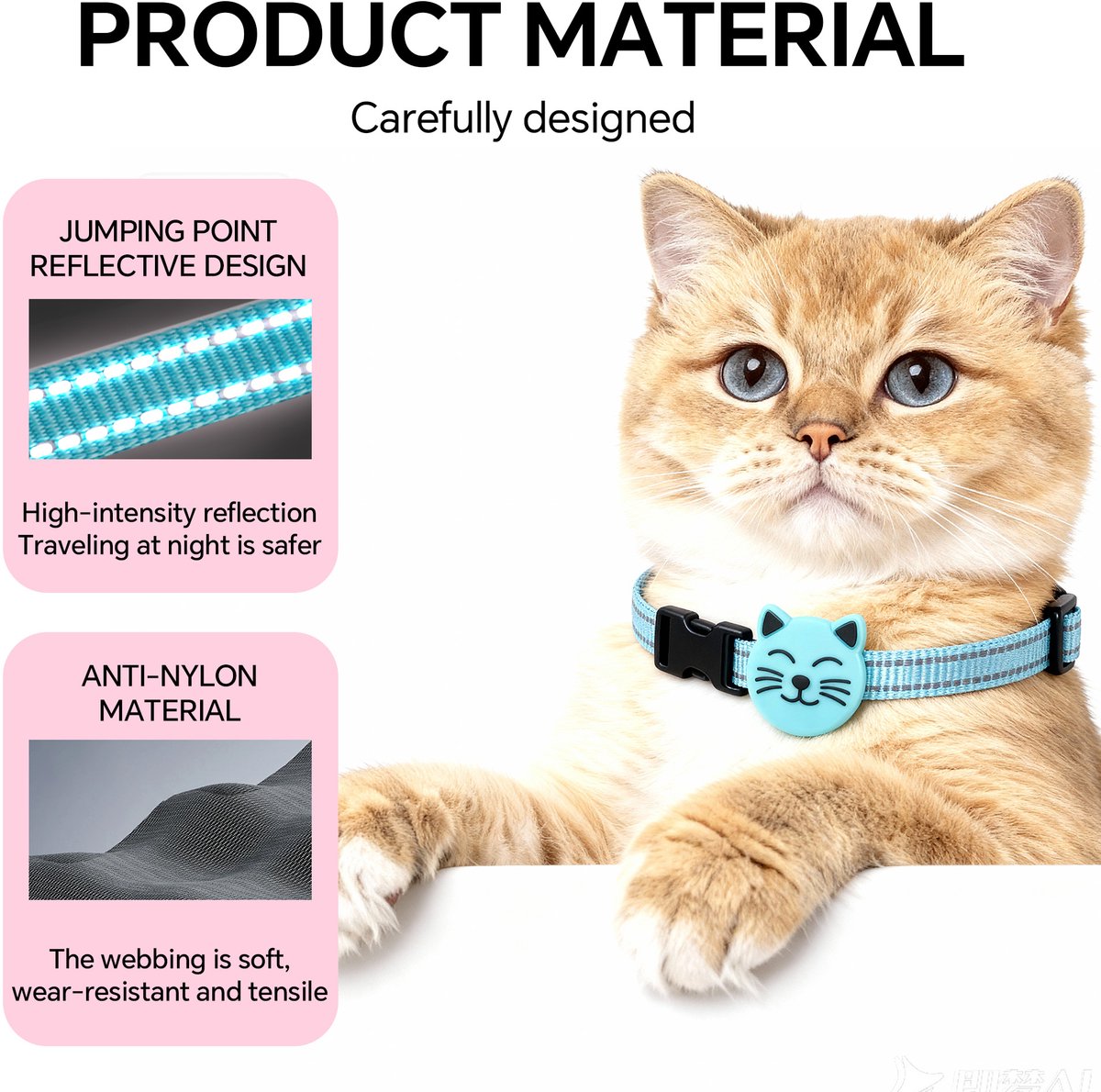 GPS KattenTracker - Zonder Maandelijkse Kosten - Werkt Met iOS - IP68 Waterdicht - CR2032 Batterij (1+ Jaar) - Verstelbare Nylon Halsband - Halsomtrek 28-39 cm - Zwart thumbnail 6