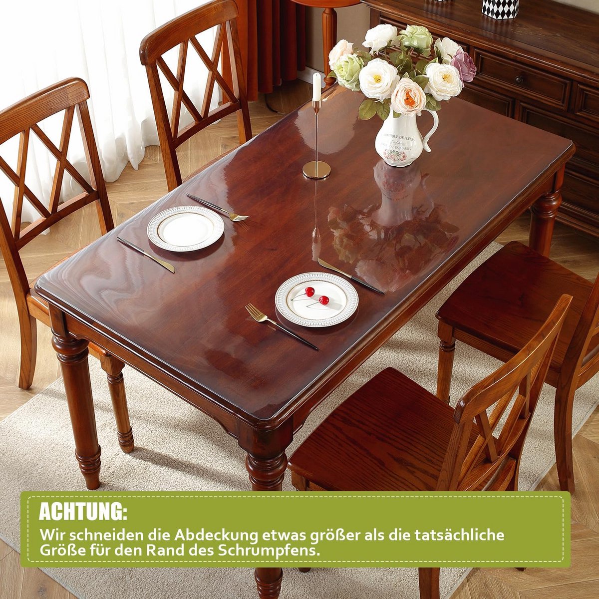Transparante PVC Tafelbeschermer 2mm Dik - Rechthoekig Tafelkleed 90x140 cm
