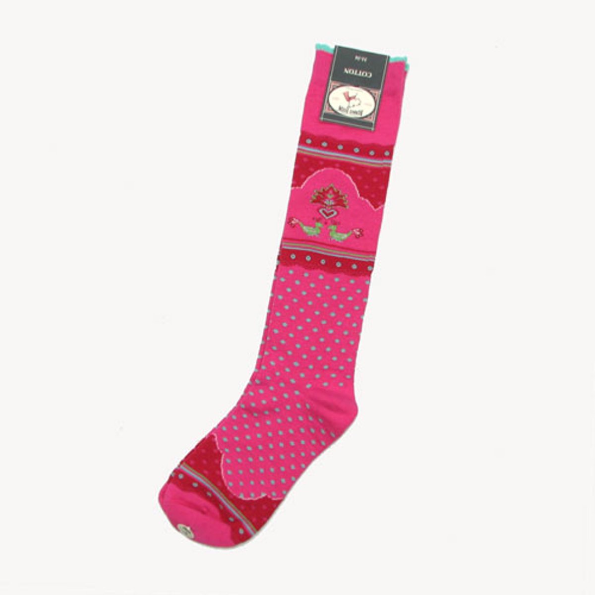 Bonnie Doon kniesokken / kniekousen Birdy magenta - maat 23-26