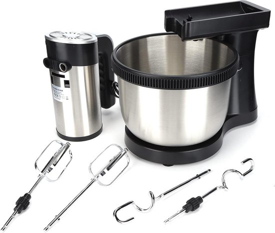 Elektrische Standmixer met Mengkom - 1000W, 5 Snelheden, Gardes & Kneedhaken — afbeelding 3
