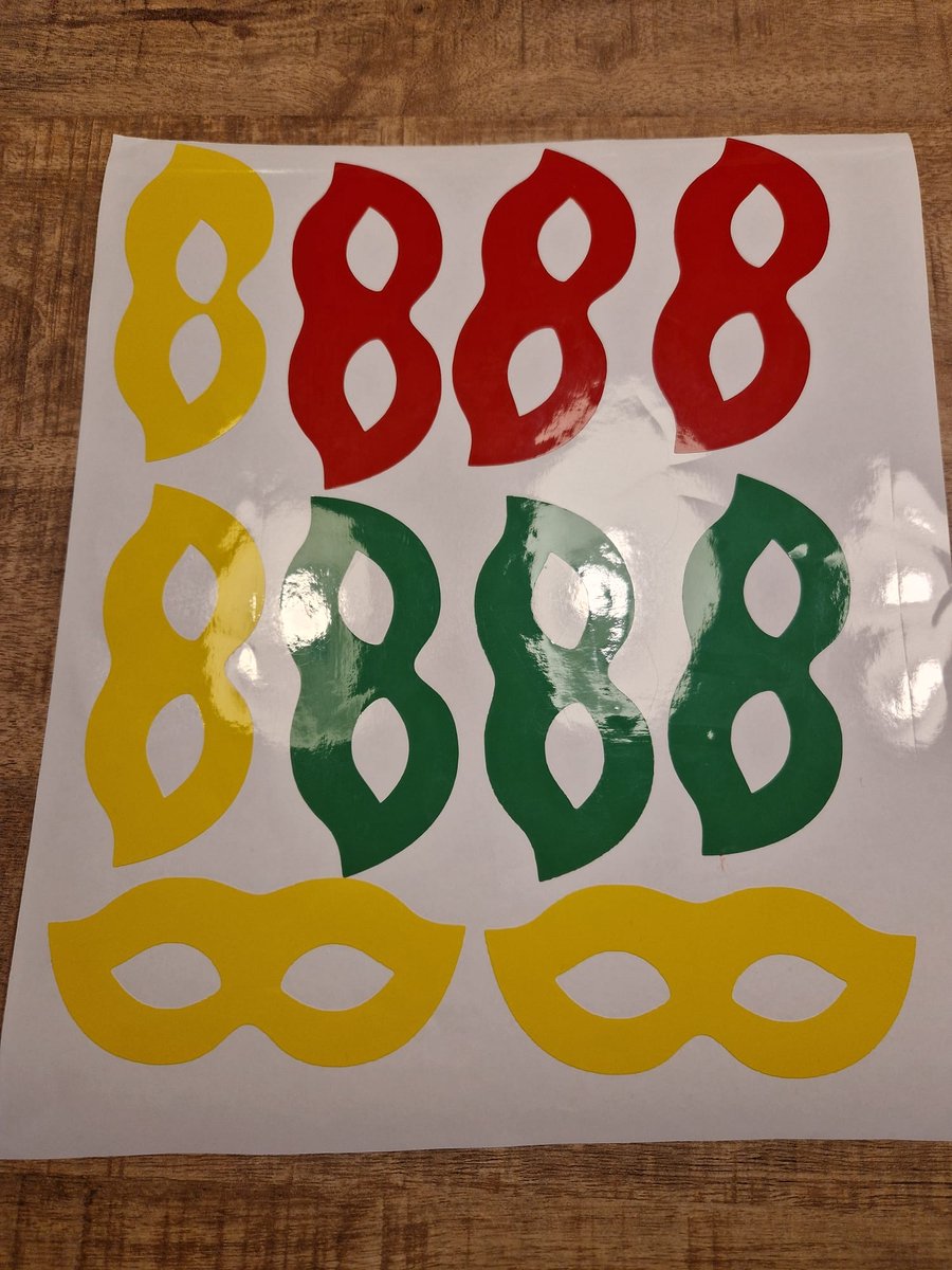 Herbruikbare statische raamsticker MASKERS