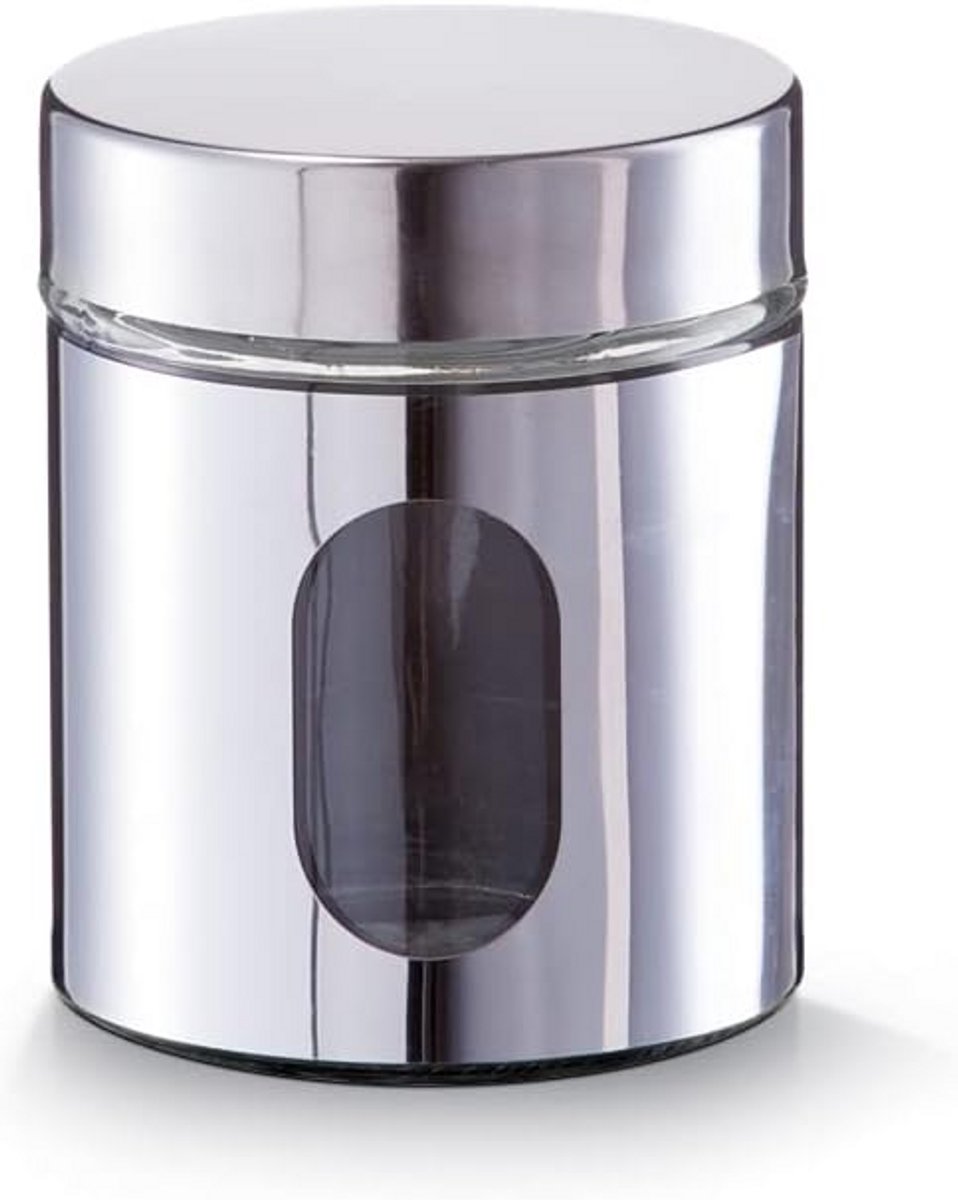 Voorraadpot Luxe Rvs Look met Deksel - 500 ml Kruidenpot Bewaren