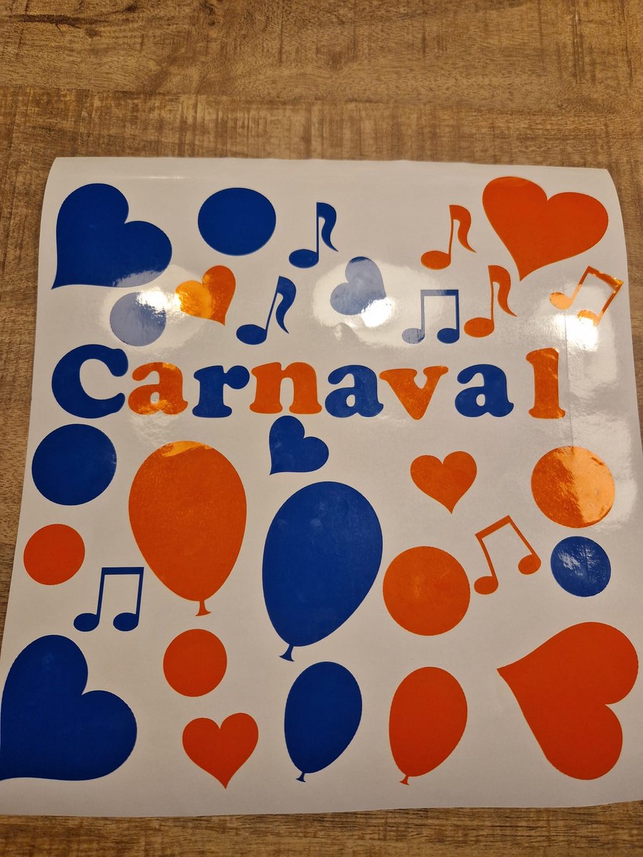 Herbruikbare statische raamsticker CARNAVAL