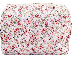 Grote toilettas - bedrukt patroon, geschikt voor op reis en dagelijks gebruik - praktische make-uptas voor dames