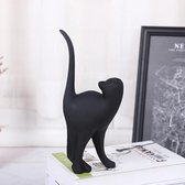 Bayka Decor - Kat Beeld - Happy Cat - Woondecoratie - Nordic Design - Ornament Beeld - Voor Binnen en Buiten - 19 cm - Mat Zwart