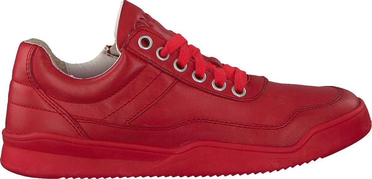 Omoda Om119390 Lage sneakers Leren Sneaker Jongens Rood - Schoenen.nl