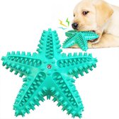 Tandenborstel Hond Piep Honden Speelgoed Dog Toy Tandverzorging - Zeester Blauw - Dutchwide