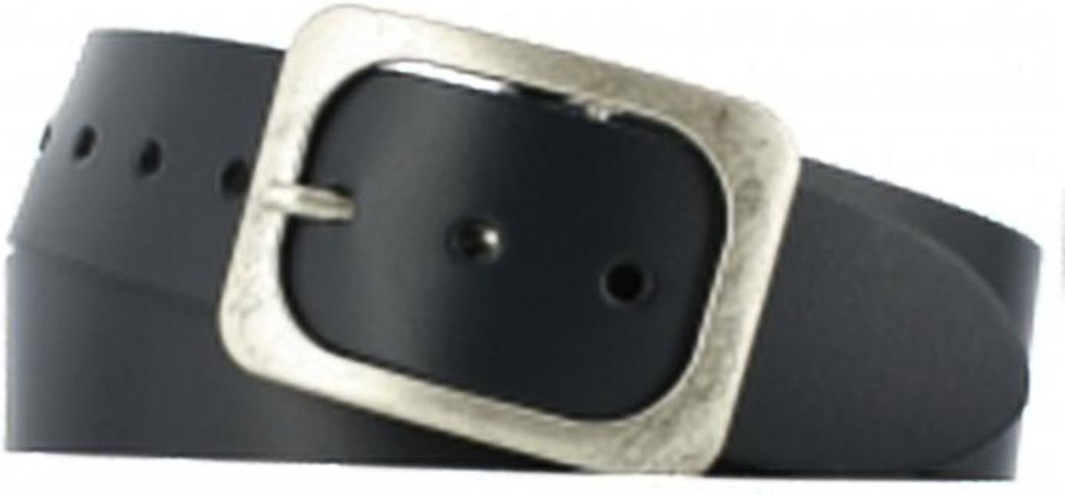 De Riemenspecialist - Leren Riem - 5 cm Breed – Kleur Blauw - Maat 105 – met nikkelvrije gesp - Echt Leder - Totale lengte 120