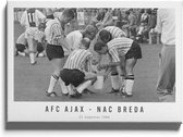 AFC Ajax - NAC Breda '66 - Walljar - Wanddecoratie - Zwart wit poster  - Walljar - Wanddecoratie - Voetbal poster