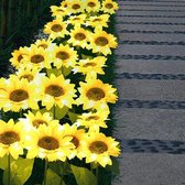 ✿BrenLux® Tuinbloem op zonne-energie - Solar bloem - zonnebloem 2 stuks - Tuinverlichting - Tuindecoratie - Waterproof verlichting bloemen 2 stuks - 65cm hoog - Lantaarn voor buiten - Inclusief decoratie