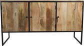 Dressoir Dublin - 150x40x85 - Naturel/zwart - Mangohout/ijzer