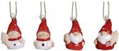 8 x Kersthanger - Mini Kerstman en Mini Sneeuwpop - Kerstboom Versiering
