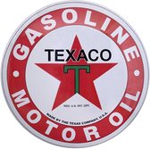 Rond Texaco Gasoline Motor Oil Metalen Button Bord 40 cm