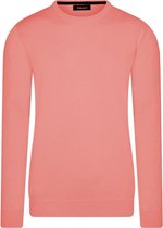 Ferlucci – Exclusieve Heren Trui met Ronde Hals - Zalm Roze