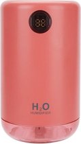 TechU™ Luchtbevochtiger L17 – Rood – 500ML Draagbare Diffuser – LED Display – Geschikt voor in Huis en Auto