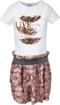 Babes & Binkies Setje Feather roze Kids Roze, Wit - Maat 92/98