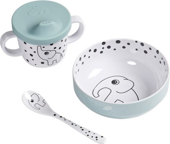 Done By Deer Happy Dots First Meal Eetset Blue | bol.com
