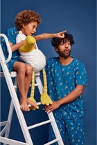 Woody pyjama jongens/heren - blauw zeemeeuw all-over print - zeemeeuw - 211-1-PZA-Z/980 - maat 92