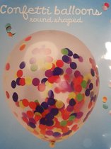 confetti ballon 30cm 6 stuks, kindercrea