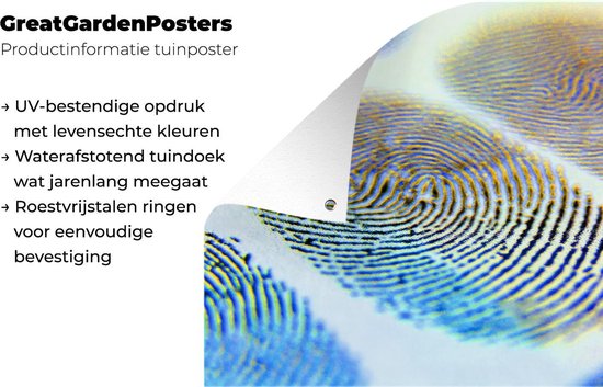 Affiche de jardin empreintes digitales colorées en vrac 60x40 cm - petit - Toile de jardin / Toile d'extérieur / Peintures pour l'extérieur (décoration de jardin)