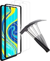 Azuri curved tempered glass - zwarte frame - for Xiaomi Redmi Note 9 5G