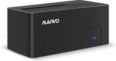 Maiwo K308 Docking Station voor 2,5" en/of 3,5" SATA HDD/ SSD - USB 3.1 GEN1 - 5 Gbps - Tot 14 TB - UASP-ondersteuning - Zwart