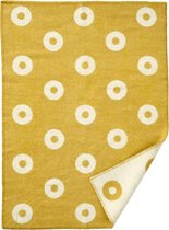 Klippan Rings merino wol & lams wollen wiegdeken geel - 65x90cm