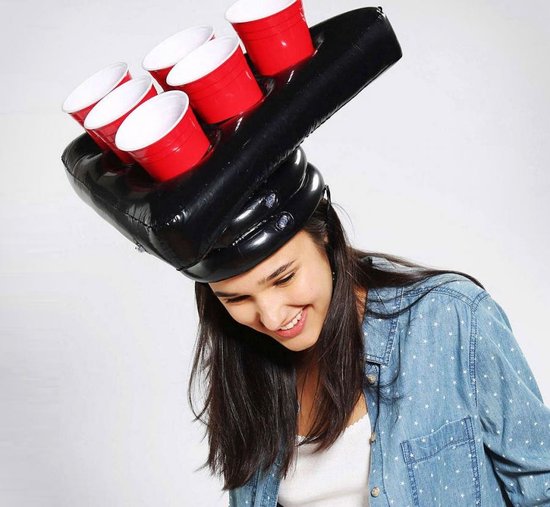 Bierpong Hoed - Opblaasbaar - 1 Hoed met accessoires