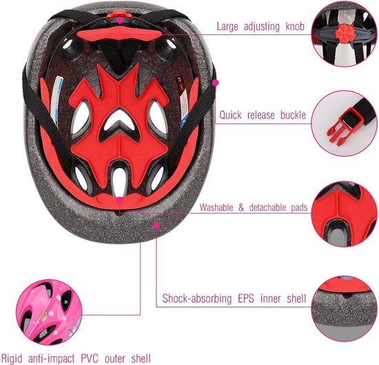 Kinder Fietshelm Set Sport Kniebeschermers Elleboogbeschermers Handbeschermers Beschermende Uitrusting Set voor Fietsen Rollerbladen Scooter kopen vanaf een prijs van 14