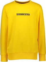 Seven-One-Seven Jongens sweaters Seven-One-Seven Simon round neck sweater Neon Yellow 158/164