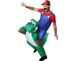 dressforfun - Opzitkostuum Italiaanse loodgieter - Mario en Yoshi - Verkleedkleding kostuum halloween verkleden feestkleding carnavalskleding carnaval feestkledij partykleding