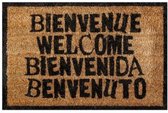 BS - Kokos deurmat met tekst - Welcome - Bienvenida - Benvenuto