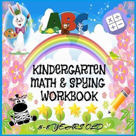 ABC Kindergarten Math & Spying Workbook 5-8 years old - cover