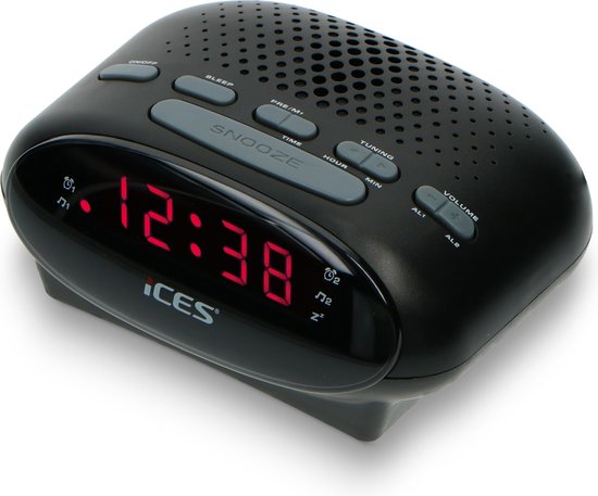 Ices ICR-210 - Wekkerradio - zwart