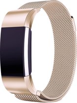 Eyzo fitbit Charge 2 Band - Roestvrijstaal -  Champagnekleur - Large