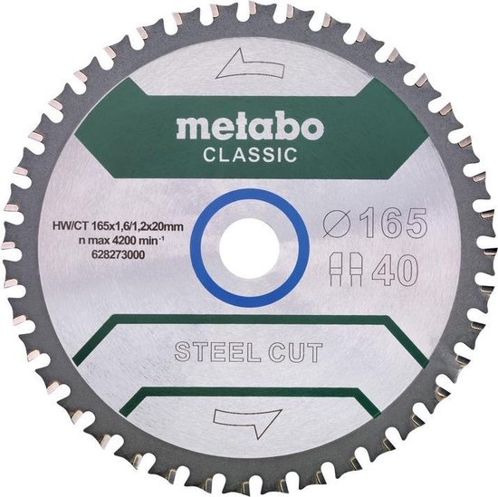 Foto: Cirkelzaagblad staalsnede klassiek d165x1 6 1 2xboring20mm aantal 