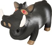 Hondenspeelgoed Latex Everzwijn Stuffed - 18 cm - Zwart - 18 x 6 x 11 cm