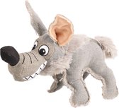 Hondenspeelgoed Hyena met Squeaker - 28 cm - Grijs - 28 x 6 x 17 cm