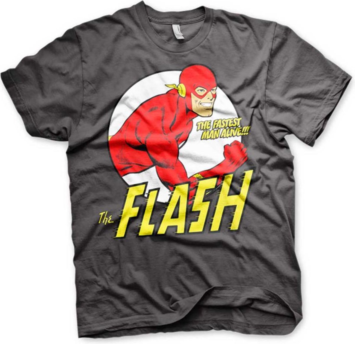 DC Comics The Flash Heren Tshirt -M- Fastest Man Alive Grijs