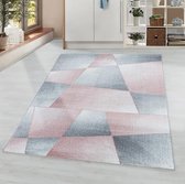 Laagpolig vloerkleed - Smoothly Design Roze Grijs 160x230cm