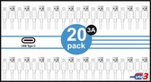 (20 Pack)  USB-C kabel | 1 mtr | 3A | kwaliteit | QC 3.0  | USBC | USB C | METER | Cable | Kabels