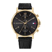 Tommy Hilfiger Polshorloge Leer Zwart 44