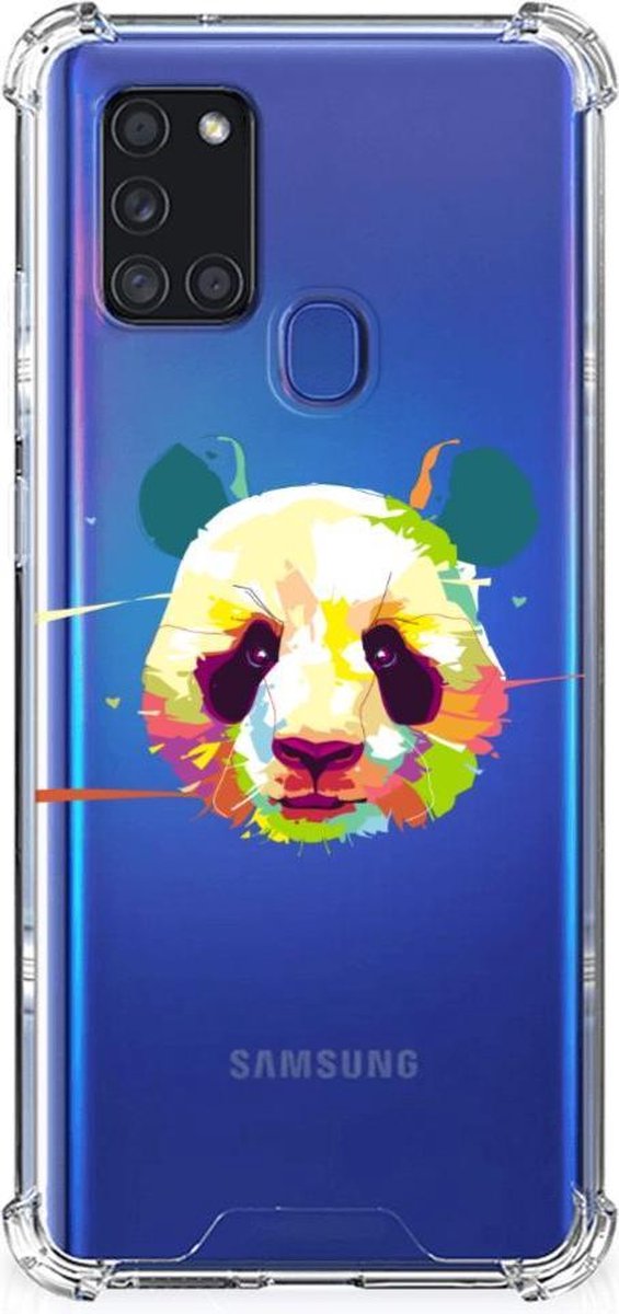 Samsung Galaxy A21s Stevig Bumper Hoesje Panda Color